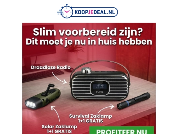 Essentiële Noodartikelen met Korting 🚨