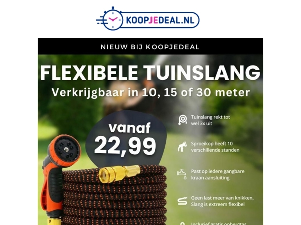 Flexibele Tuinslang nu 22,99 🍃