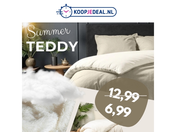 Zomer Teddy Overtrek Nu 6,99 🔆