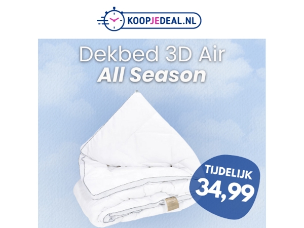 Dekbed 3D Air - All Season is terug! ☁️