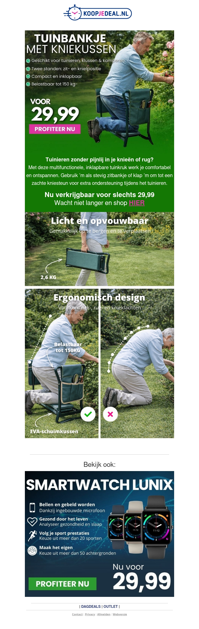 Inklapbaar Tuinierbankje nu 29,99! Inklapbaar Tuinierbankje nu 29,99!