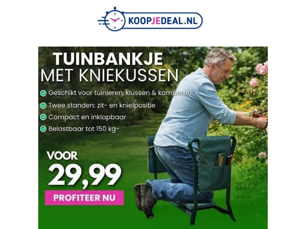 Inklapbaar Tuinierbankje nu 29,99!