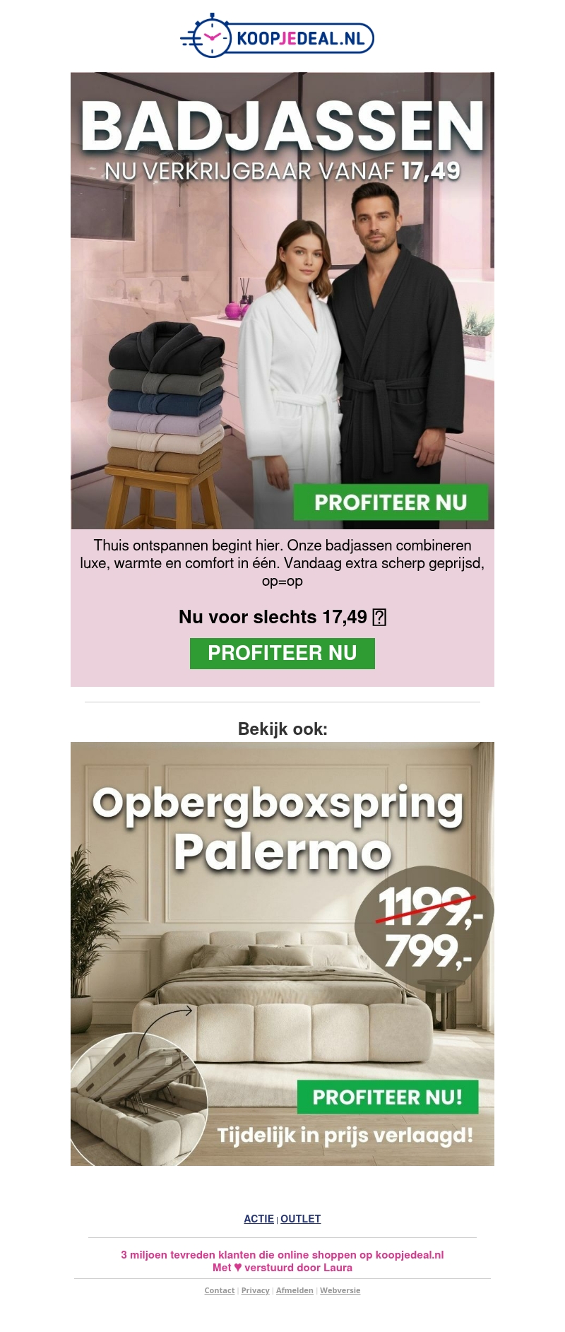 Vandaag extra scherp: Badjassen ๐ Vandaag extra scherp: Badjassen ๐