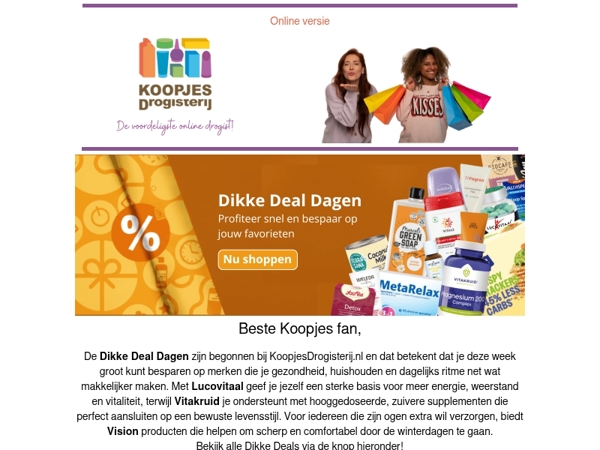 Dikke Deal Dagen: Begin je jaar extra voordelig! | KoopjesDrogisterij