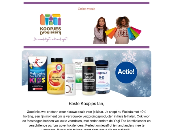 Tijdelijke deals voor jou geselecteerd | KoopjesDrogisterij.nl