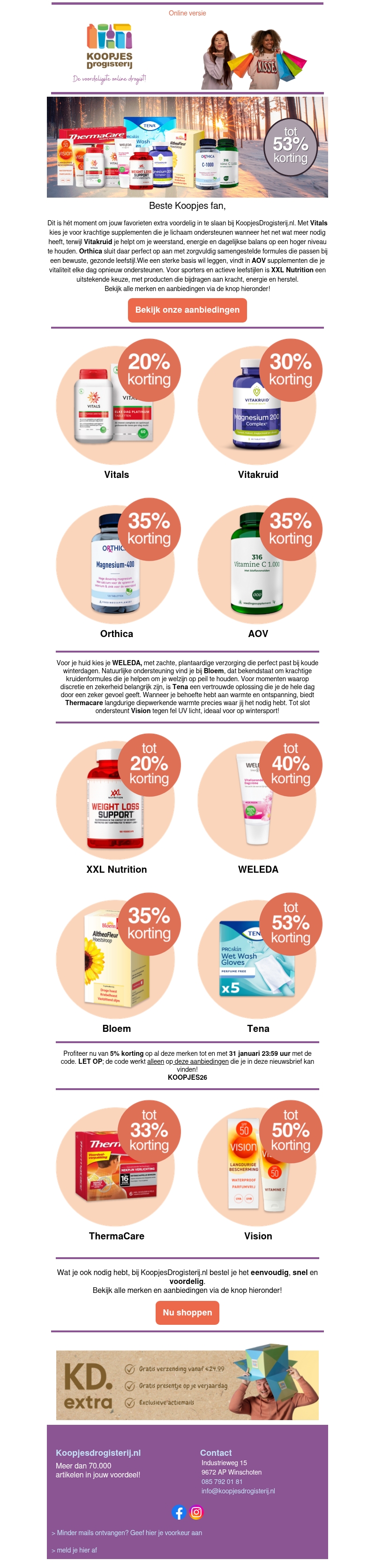 Met deze code pak je 5% extra korting op de toppers in deze nieuwsbrief! Met deze code pak je 5% extra korting op de toppers in deze nieuwsbrief!