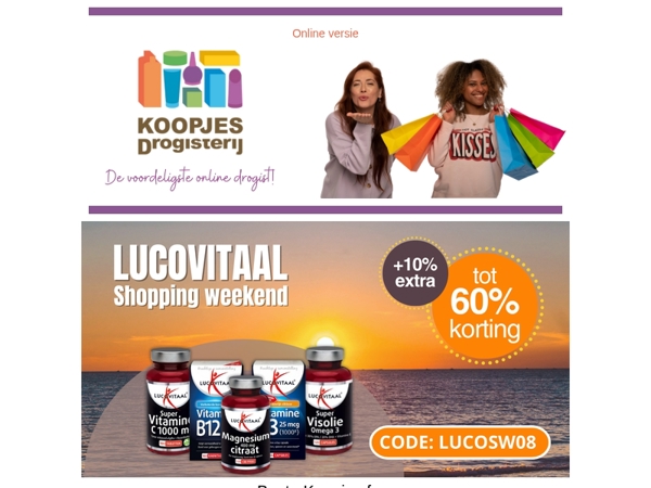 Laatste kans! Het is nog Lucovitaal Shopping Weekend!