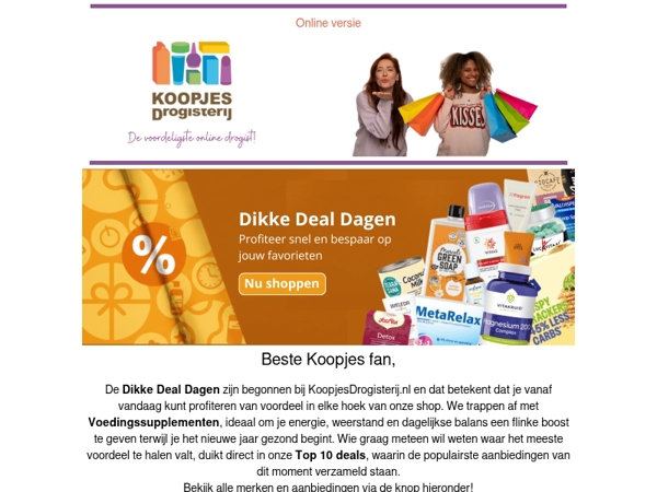 Dikke Deal Dagen: knallend het jaar uit met topaanbiedingen! | KoopjesDrogisterij