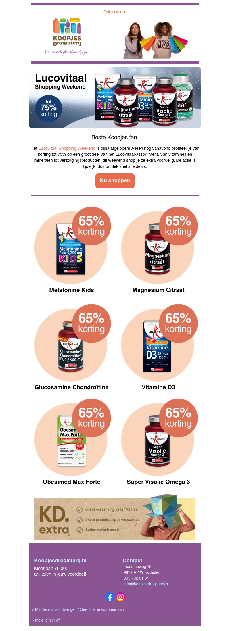 Lucovitaal Shopping Weekend: tot 75% korting | Laatste kans! Lucovitaal Shopping Weekend: tot 75% korting | Laatste kans!
