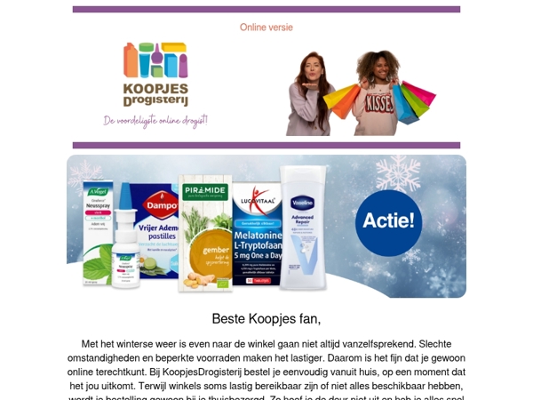❄️ Alles geregeld zonder de kou in te gaan | KoopjesDrogisterij.nl