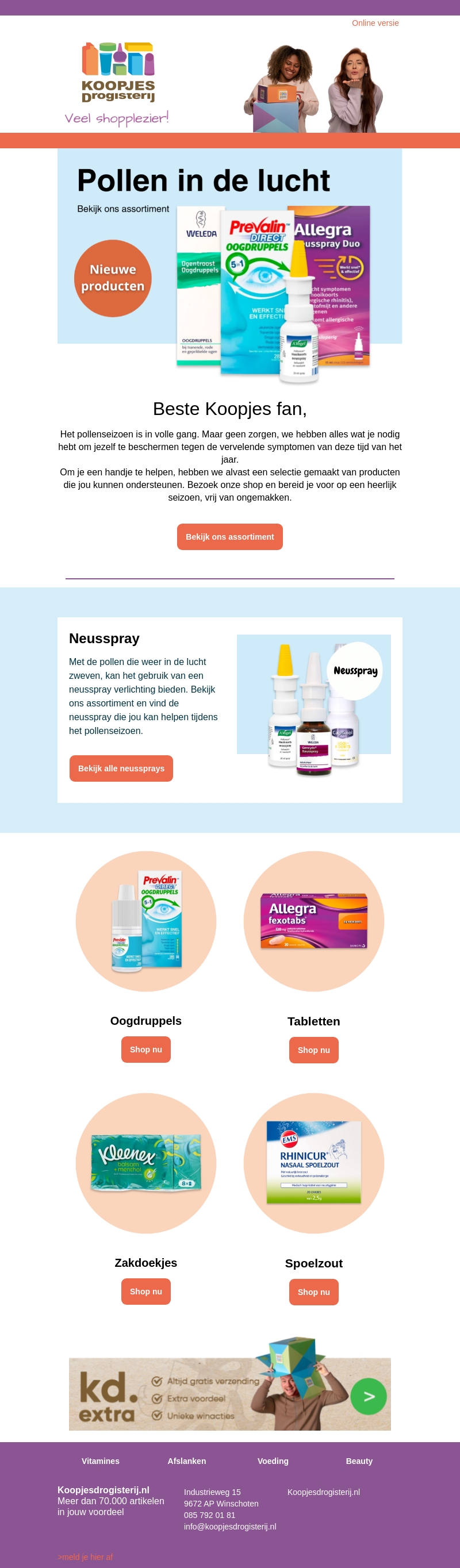 Bescherm jezelf tegen de pollen 🤧 | Bekijk snel ons assortiment Bescherm jezelf tegen de pollen 🤧 | Bekijk snel ons assortiment