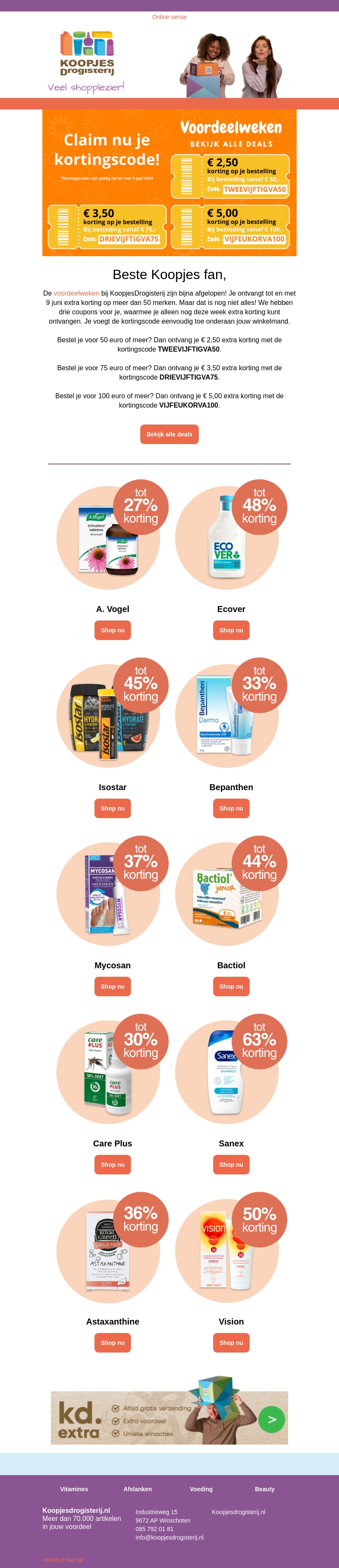 πDe voordeelweken zijn bijna afgelopen. Profiteer snel van de kortingscodes! πDe voordeelweken zijn bijna afgelopen. Profiteer snel van de kortingscodes!