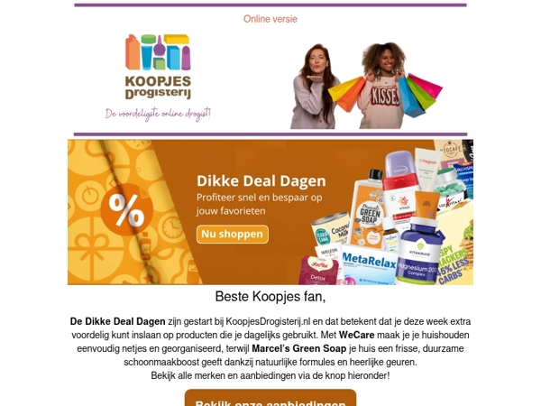 Begin je jaar goed met extra korting op o.a. WeCare, Vitals en Shiepz