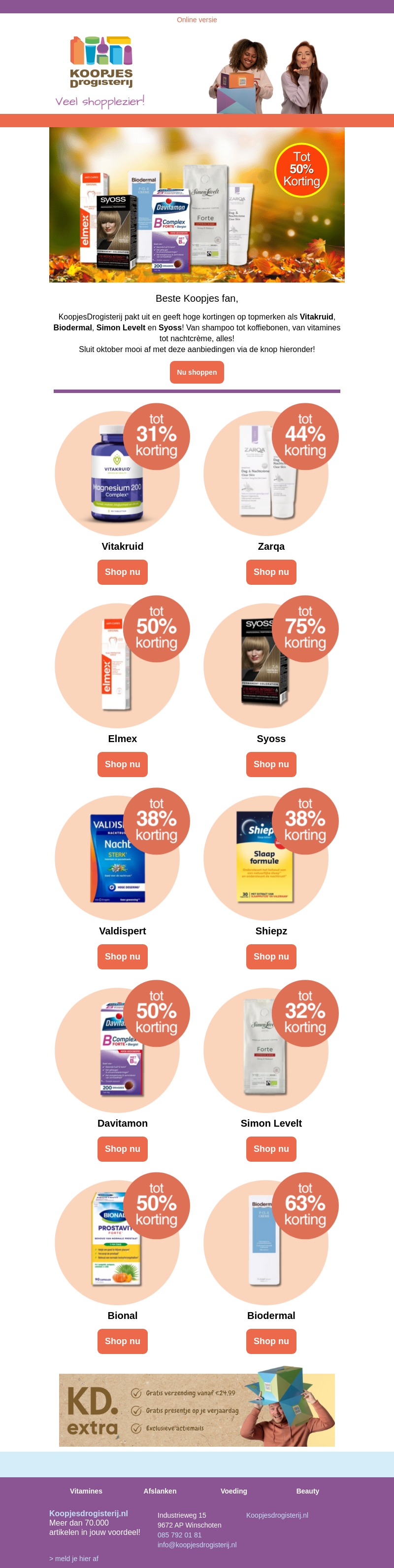 Hoge kortingen op onder andere Simon Levelt, Shiepz en Valdispert! Hoge kortingen op onder andere Simon Levelt, Shiepz en Valdispert!