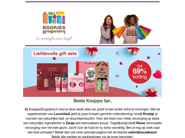 Valentijnsdeals: Korting op Nivea, Kneipp en meer favorieten