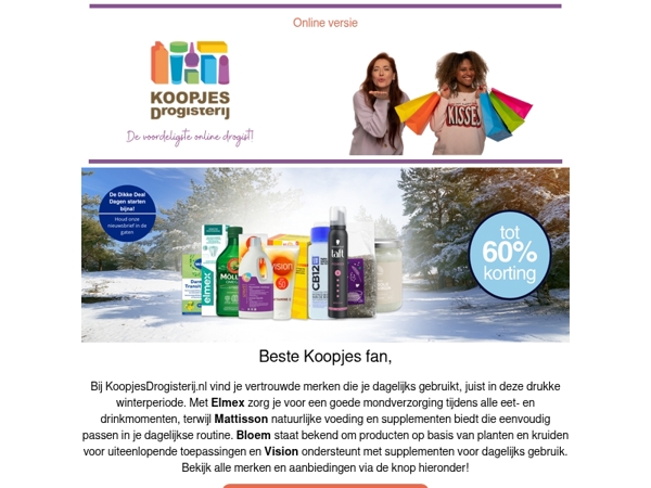 Jouw favoriete merken, nu met feestdagenkorting!