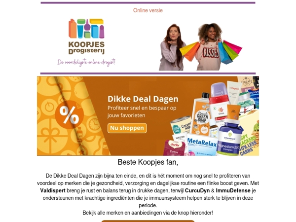 De Dikke Deal Dagen zijn bijna voorbij, pak nu je kans!