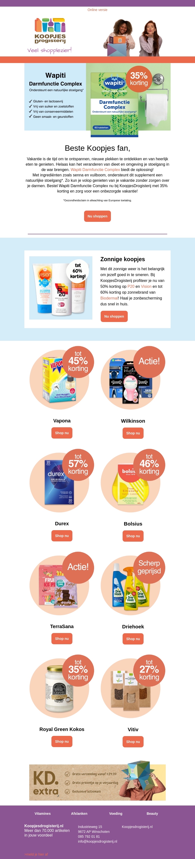 Ontdek Wapiti Darmfunctie Complex bij KoopjesDrogisterij | Nu met 35% korting! Ontdek Wapiti Darmfunctie Complex bij KoopjesDrogisterij | Nu met 35% korting!