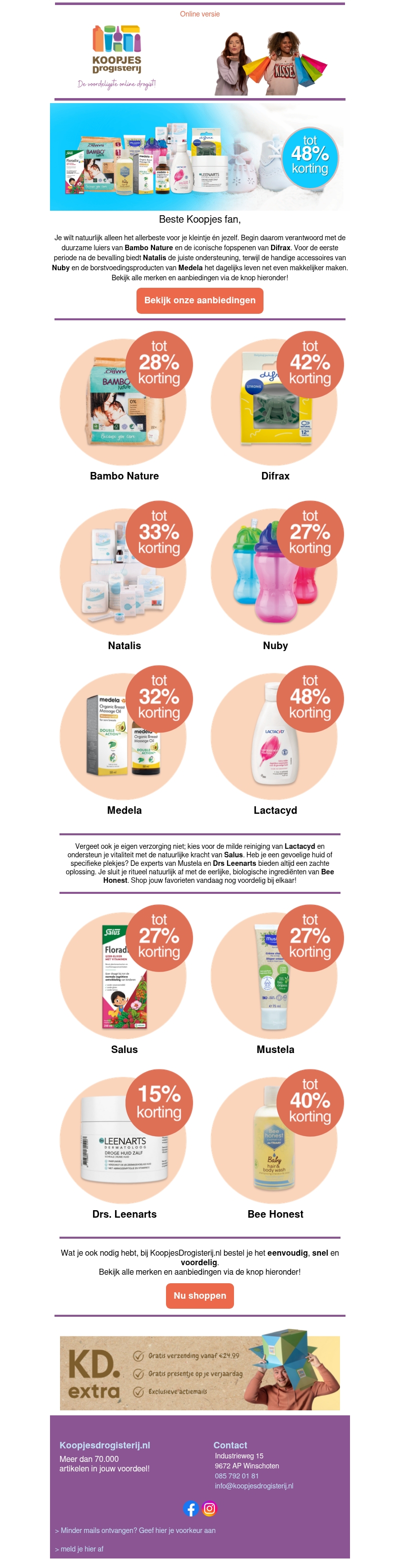 Haal alles in huis voor je kleine! Top aanbiedingen op o.a. Difrax, Bambo Nature & Lactacyd! Haal alles in huis voor je kleine! Top aanbiedingen op o.a. Difrax, Bambo Nature & Lactacyd!