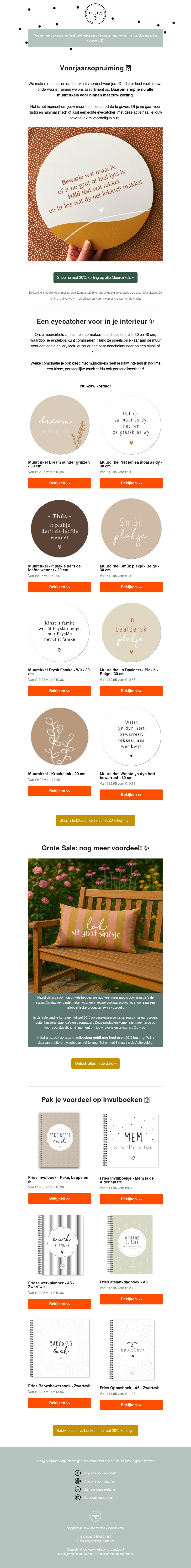 📢 20% korting op alle muurcirkels! 📢 20% korting op alle muurcirkels!