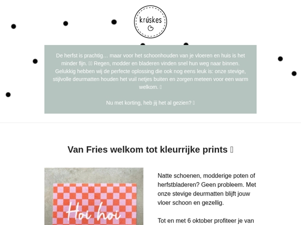 🍁 Heb jij al een nieuwe deurmat gescoord?