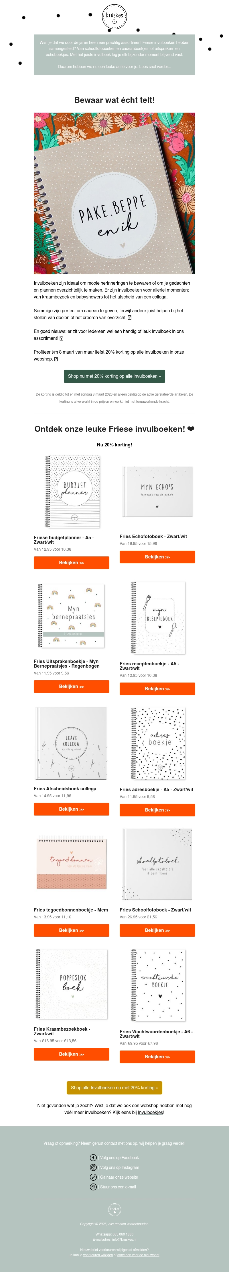 📢 20% korting op alle invulboeken! 📢 20% korting op alle invulboeken!