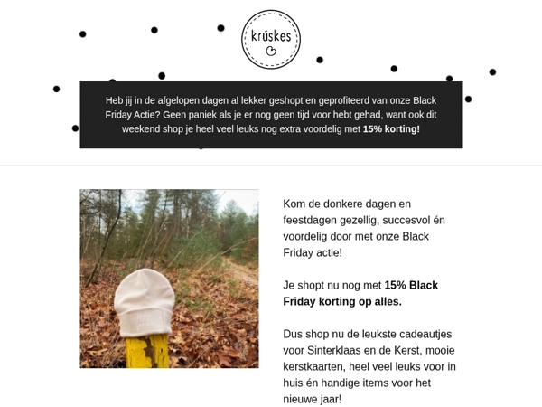 🚨 Nog even Black Friday bij Krúskes!