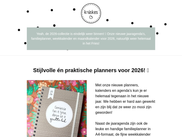 📢 De nieuwe Jaaragenda's en Planners voor 2026 zijn er!