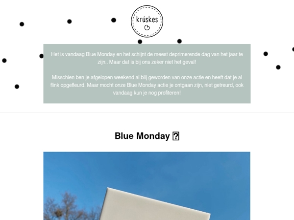 🎁 Gratis Blue Monday cadeautjes bij je bestelling
