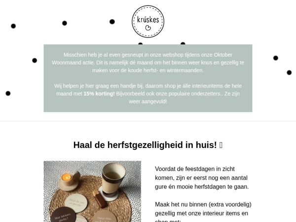 🍂 Heb jij onze Oktober Woonmaand actie al ontdekt?