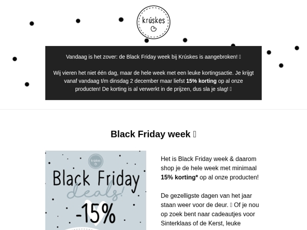 De Black Friday week is begonnen! 🙌🏻