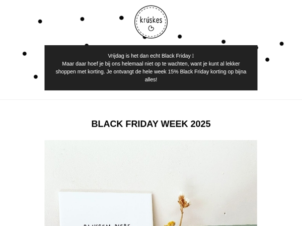 Black Friday komt eraan! 🔥