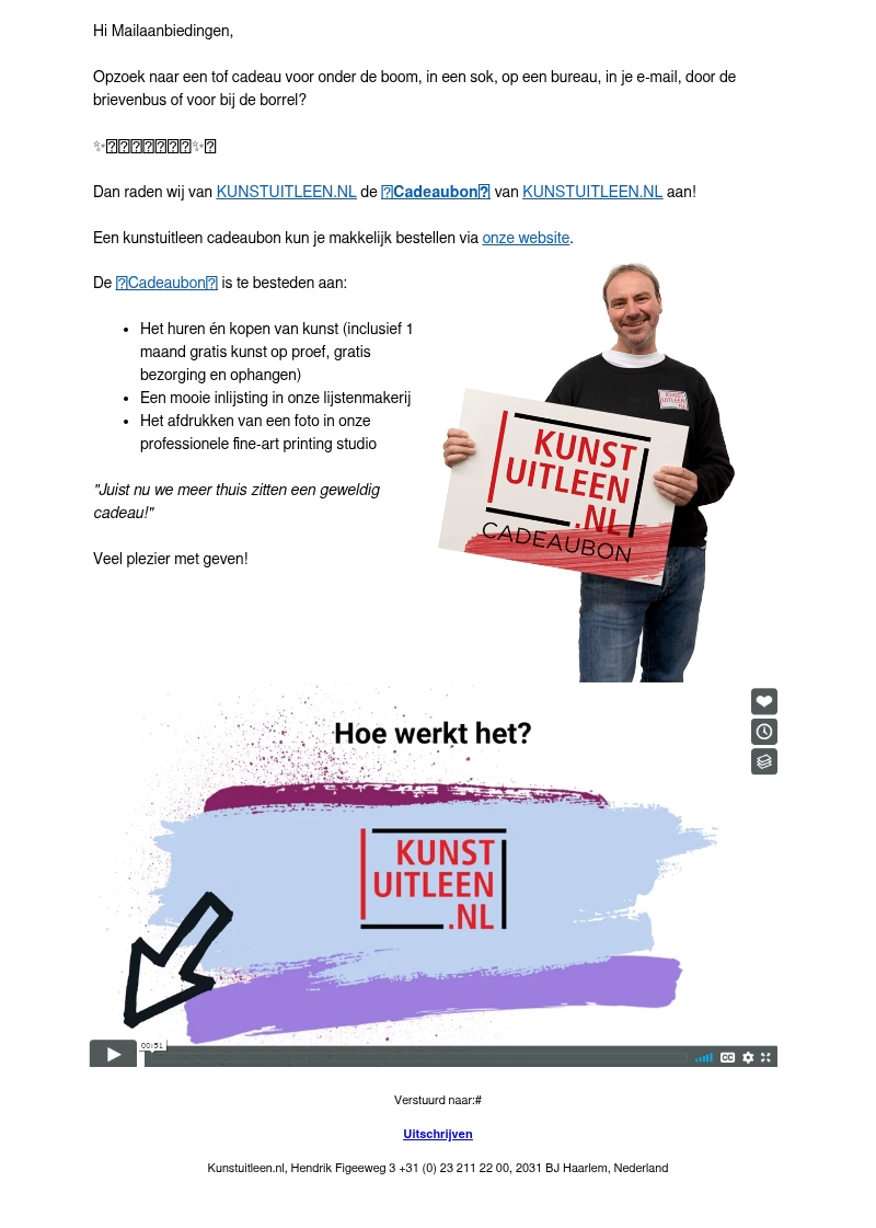 Kunstuitleen cadeau voor de feestdagen ✨🎅🎁 Kunstuitleen cadeau voor de feestdagen ✨🎅🎁