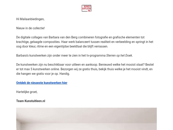 Nieuw in de kunstuitleen collectie! De digitale collages van Barbara van den Berg