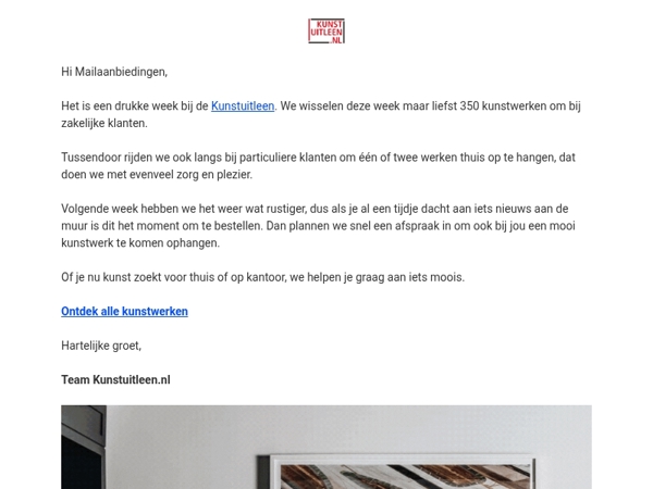 Deze week hangen we 350 kunstwerken op, ook bij jou?