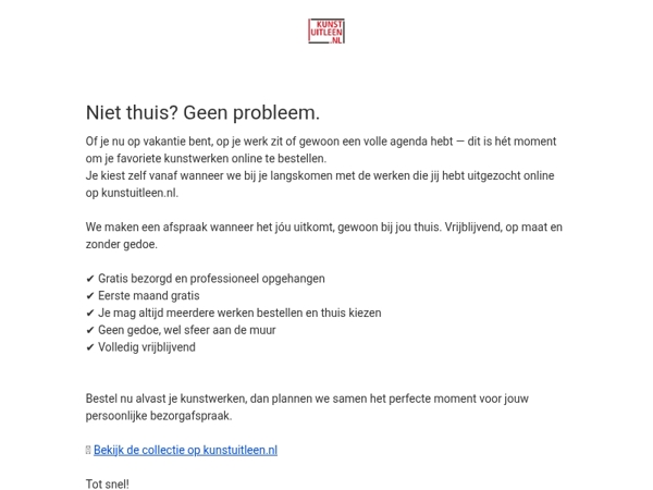 Niet thuis?
