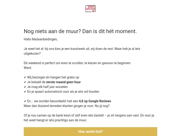 Weekendtip: laat ons iets moois bij je ophangen