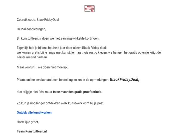 Onze Black Friday deal?