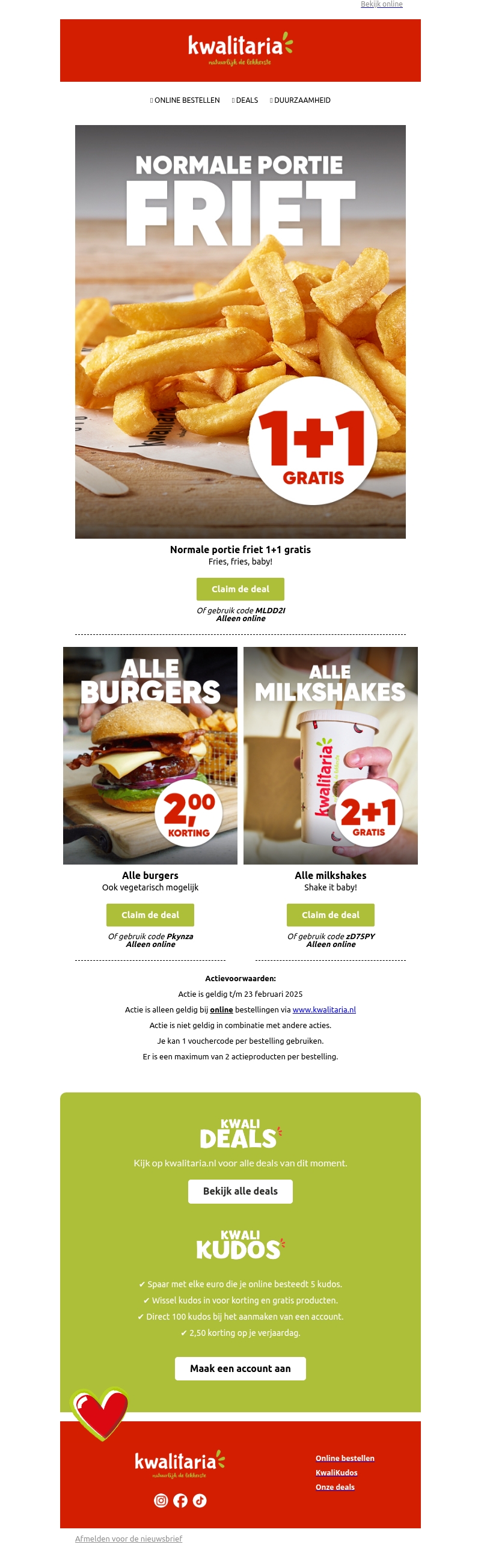 Scoor je GRATIS frietje! Scoor je GRATIS frietje!