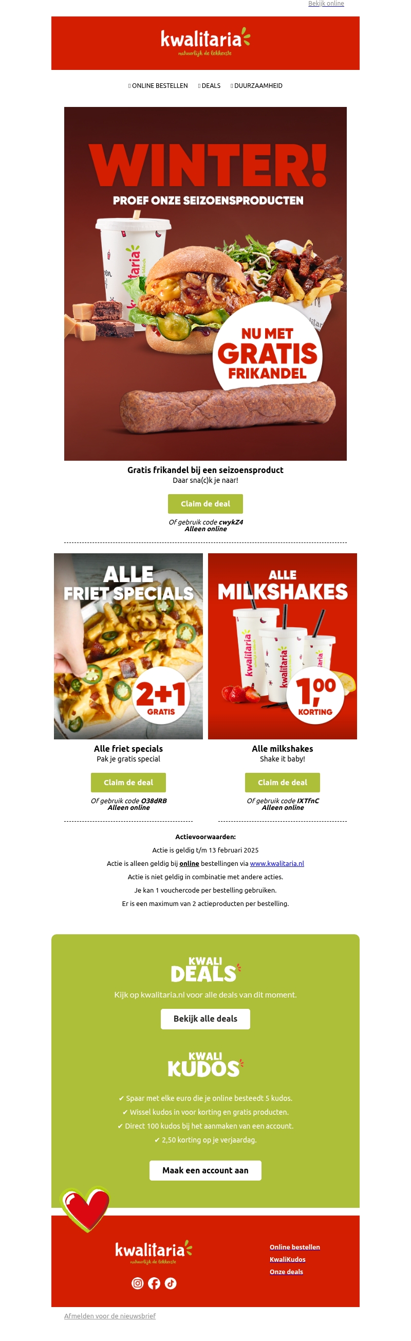 GRATIS frikandel bij een seizoensproduct! GRATIS frikandel bij een seizoensproduct!