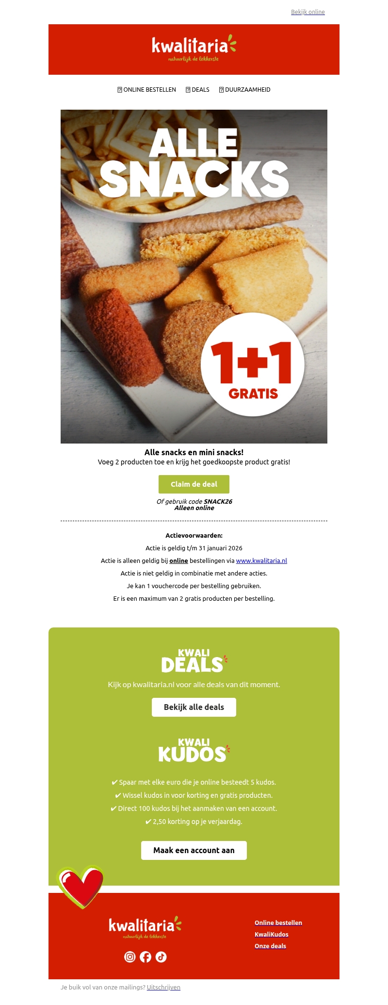 Deze hele maand: Snacks en mini snacks 1+1 gratis! Deze hele maand: Snacks en mini snacks 1+1 gratis!