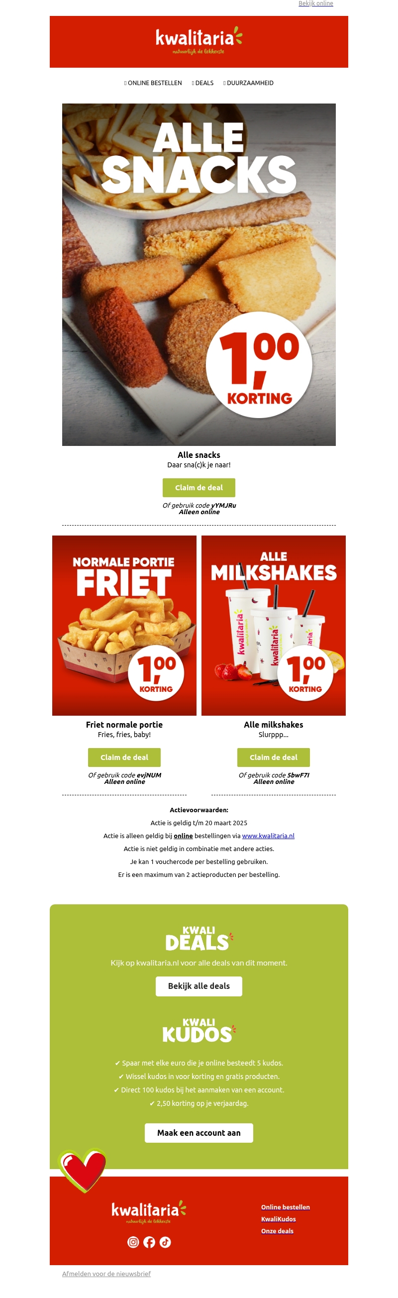 Snacken met euro's korting! Snacken met euro's korting!