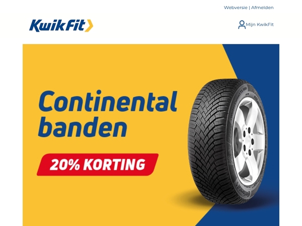 Winterweer! Nu 20% korting op Continental banden.
