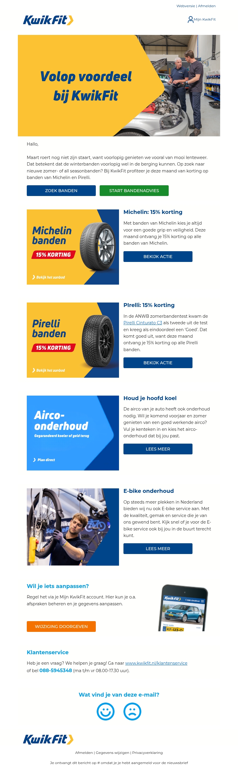 15% korting op Michelin en Pirelli banden 15% korting op Michelin en Pirelli banden