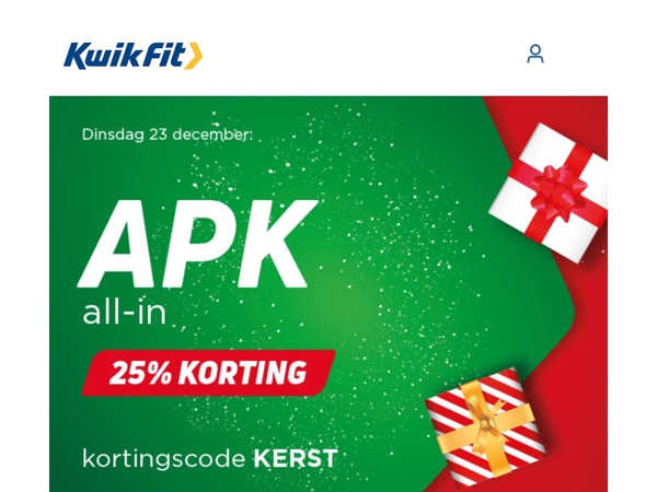 Alleen vandaag. 25% korting op de APK-Keuring.