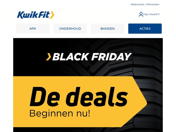 Het is Black Friday! 25% korting op banden, uitlijnen, APK en onderhoudsbeurten