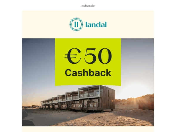Boek nu met 50 euro cashback!