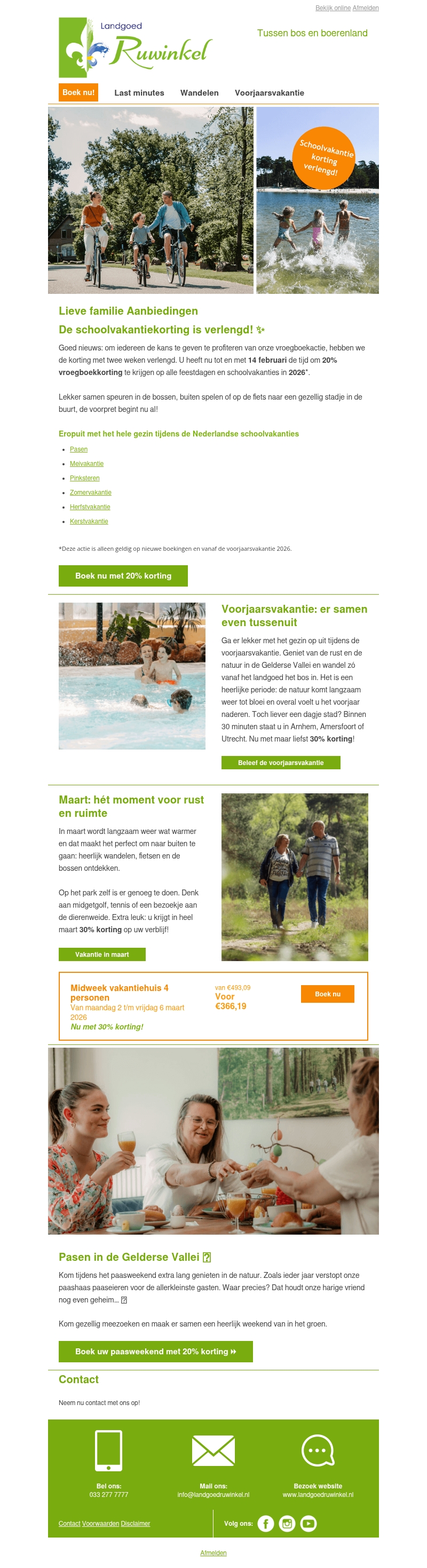 De 20% schoolvakantiekorting is verlengd! De 20% schoolvakantiekorting is verlengd!