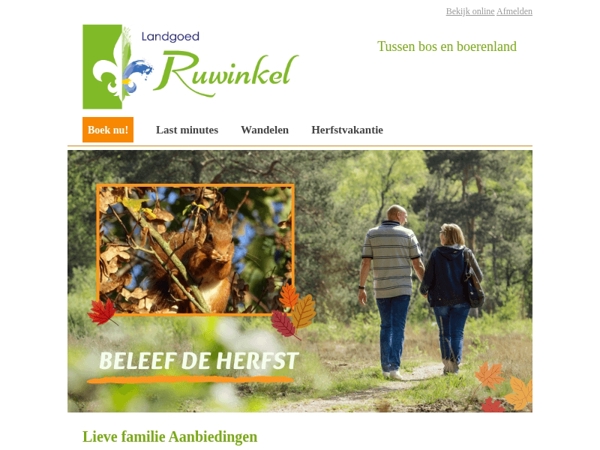 Zin in de herfst? Kom naar Landgoed Ruwinkel!