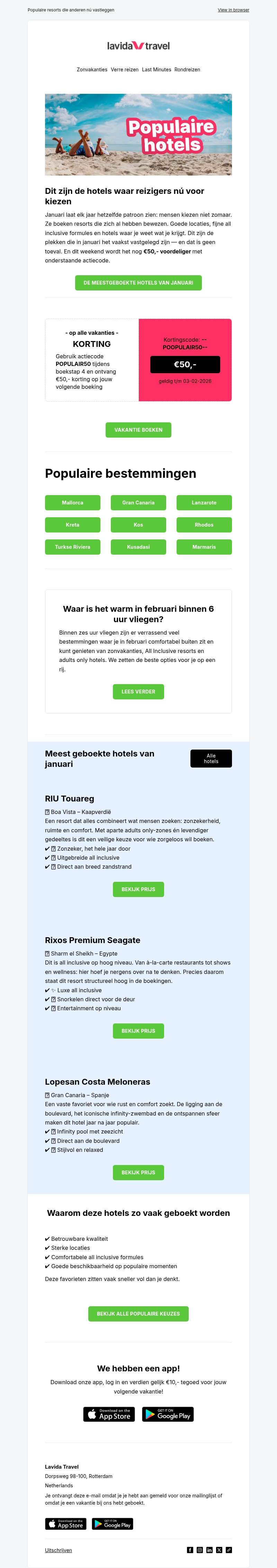 Dit zijn de meest geboekte hotels van januari ☀️ Dit zijn de meest geboekte hotels van januari ☀️